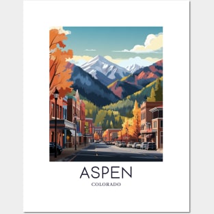 A Pop Art Travel Print of Aspen - Colorado - US Posters and Art